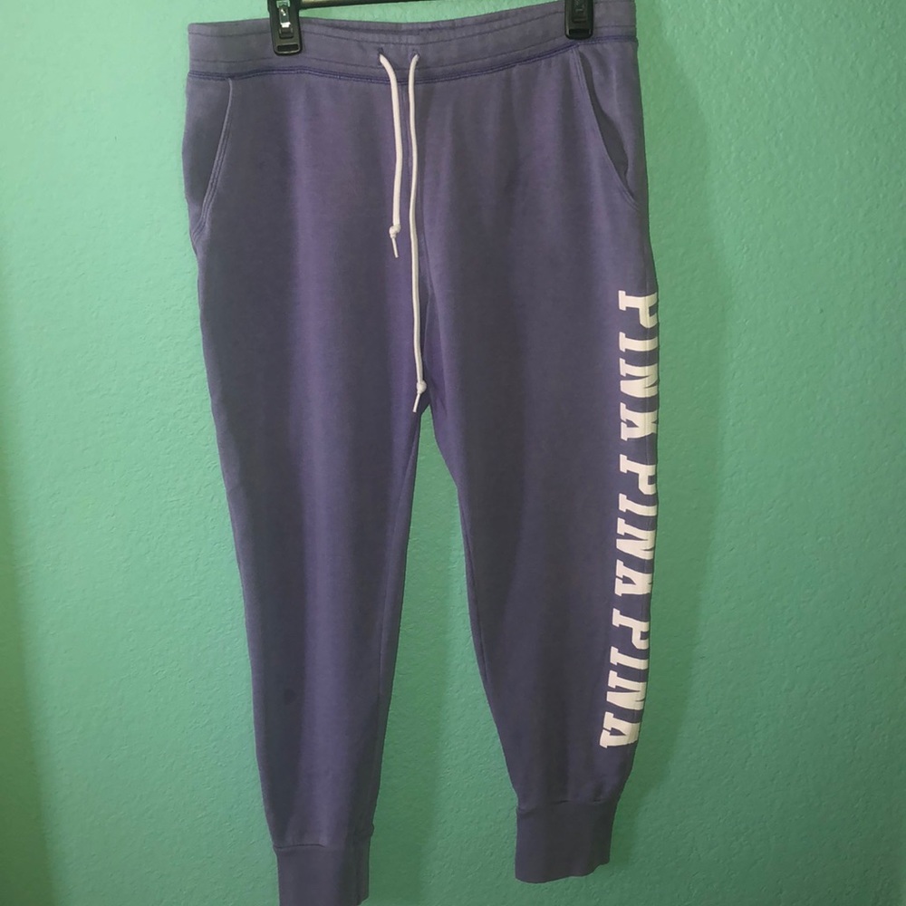 Matching pants to the purple hoodie